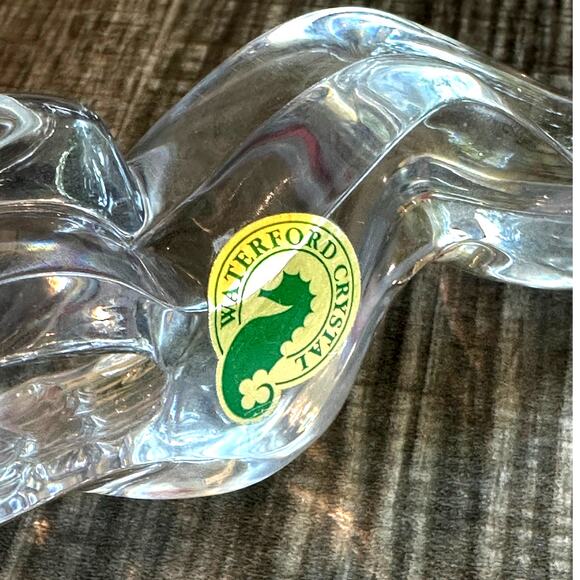 Waterford Crystal Cherub with Lute Reclining Angel Figurine Sculpture - Picture 5 of 5